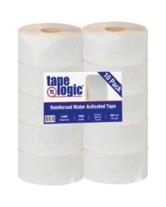 Tape Logic Reinforced Water-Activated Packing Tape, #7500, 3in Core, 3in x 150 Yd., White, Case Of 10