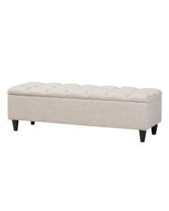 Baxton Studio Brette Ottoman, Beige