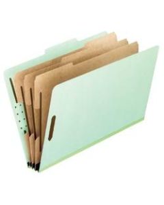 Pendaflex Pressboard Classification Folders, 3in Expansion, Letter Size, Light Green, Box Of 10 Folders