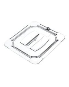 StorPlus 1/6-Size Plastic Handled Lids, 7/8inH x 6 3/8inW x 6 3/4inD, Clear, Pack Of 6