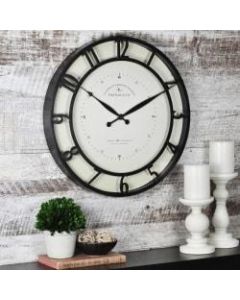 FirsTime Kensington Whisper Wall Clock, 18in x 1 1/2in, Oil-Rubbed Bronze