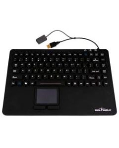 Seal Shield Seal Touch Wired Keyboard With Touchpad, Black
