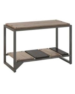 Bush Furniture Refinery Shoe Storage Bench, Rustic Gray/Charred Wood, Standard Delivery