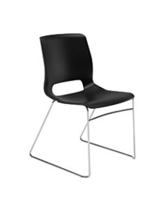 HON Motivate Sled-Base Stacking Chair, Onyx, Set Of 4