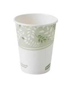 Dixie PLA Paper Hot Cup, 8 Oz, White/Green, 50 Cups Per Sleeve, 20 Sleeves Per Case