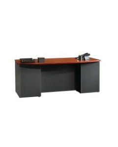 Sauder Via Executive Desk, 71 1/2inW x 35 1/2inD, Classic Cherry/Soft Black
