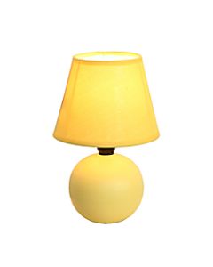 Simple Designs Mini Globe Table Lamp, 8 7/8inH, Yellow Shade/Yellow Base