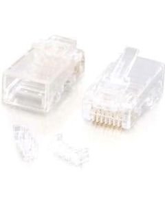 C2G RJ45 Cat5E Modular Plug (with Load Bar) for Round Solid/Stranded Cable - 25pk - RJ-45