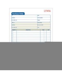 Adams Carbonless Purchase Order Book, 5 9/16in x 8 7/16in, 3-Part, 50 Set Pad