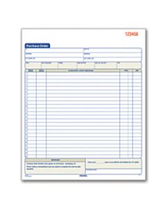 Adams Carbonless Purchase Order Book, 8 3/8in x 10 11/16in, 2-Part, 50 Set Pad