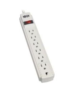 Tripp Lite Power It! 6-Outlet Power Strip,15in Cord, White