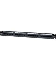 Intellinet Network Solutions 24-Port Rackmount Cat6 UTP 110/Krone Patch Panel, 1U - Supports 22 to 26 AWG Stranded and Solid Wire