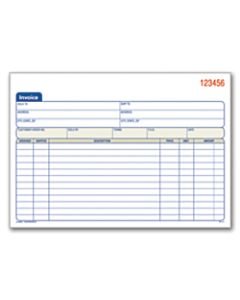 Adams Carbonless Invoice Books, 2-Part, 8 7/16in x 5 9/16in, Pack Of 50