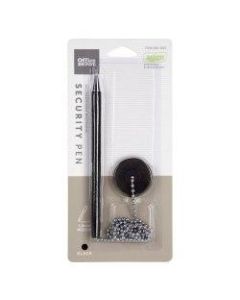 Office Depot Brand Security Counter Pen With Antimicrobial Protection, Medium Point, 1.0 mm, Black Ink