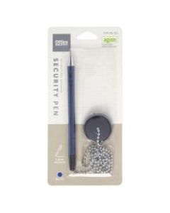 Office Depot Brand Security Counter Pen With Antimicrobial Protection, Medium Point, 1.0 mm, Blue Ink