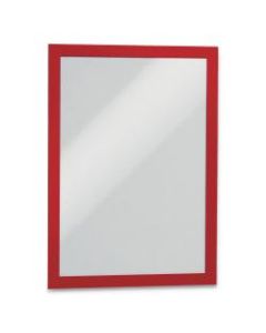 DURABLE DURAFRAME Sign Holders, 9-1/2in x 12in, Red, Set Of 2 Holders