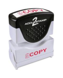Accu-Stamp Pre-Inked Shutter Stamp, 1/2in x 1-5/8in Impression, Red