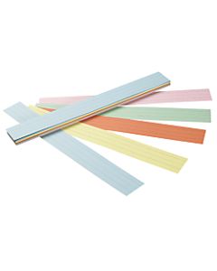 Pacon Kaleidoscope Tag Sentence Strips, 1 1/2in Ruled, Assorted, Pack Of 100