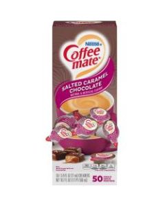 Nestle Coffee-mate Liquid Creamer, Salted Caramel Chocolate Flavor, 0.38 Oz Single Serve x 50