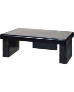 DAC Stax Ergonomic Height Adjustable Monitor Stand with 2 USB Ports - 66 lb Load Capacity - 4.8in Height x 13in Width x 10.5in Depth - Black
