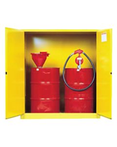 Vertical Drum Safety Cabinets, Manual-Closing, (2) 55 Gallon Drum, w/Support