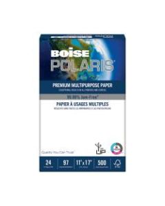 Boise POLARIS Premium Multi-Use Paper, Ledger (11in x 17in), 24 Lb, FSC Certified, Ream Of 500 Sheets