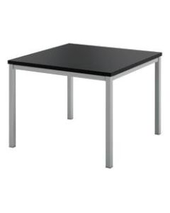 Basyx by HON Laminate And Tubular Steel Frame Occasional End Table, Black