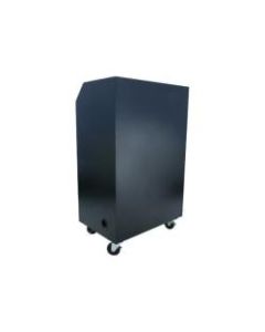 AmpliVox Sentry Mobile Workstation - Rectangle Top - 28in Table Top Width x 18in Table Top Depth - 49in Height x 30in Width x 20in Depth - Assembly Required - Powder Coated, Semi Gloss Black - Steel