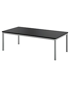basyx by HON Tubular Steel Frame Coffee Table, Rectangle, Black/Silver