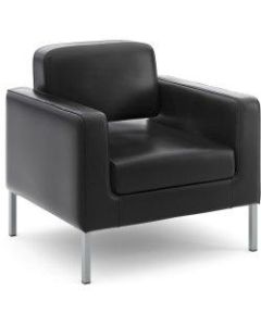 HON Corral Club Bonded Leather Chair, Black