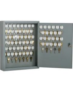 SKILCRAFT Key Cabinet - 17.3in x 14in x 3.3in - Hinged Door(s) - Cylinder Lock, Scratch Resistant, Corrosion Resistant - Gray - Baked Enamel - Steel - Recycled