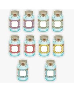 Teacher Created Resources Decorative Accents, Shabby Chic Mason Jars, Assorted Colors, Pack Of 30