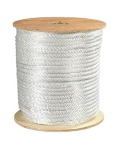 Office Depot Brand Solid Braided Nylon Rope, 6,000 Lb, 5/8in x 500ft, White