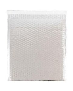 JAM Paper Metallic Bubble Envelopes, Catalog, Open End, 10in x 13in x 1/2in, Silver, Pack Of 12