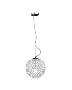 Elegant Designs Crystal Pendant Sphere Hanging Light, 12inW, Chrome