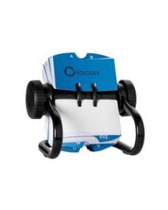 Rolodex Open Metal Single Rotary File, 2 1/4in x 4in, 500 Cards, Black