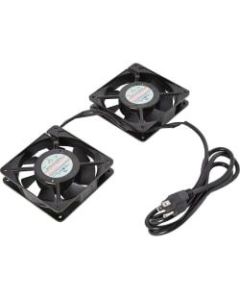 V7 Rack 2 Fan Set for Wall Cabinet US - 2 Pack - 568.5 gal/min Maximum Airflow - 2700 rpm - 44 dB Noise - Plastic, Steel - 2 pc(s) - Cabinet