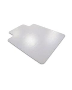 Floortex Polycarbonate Chair Mat With Wide Lip For Medium Pile Carpet, 60in x 48in, Clear