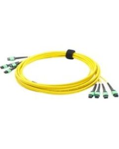 AddOn 1m 4xMPO (Female) to 4xMPO (Female) 48-strand Yellow OS1 Straight Fiber Trunk Cable - 100% compatible and guaranteed to work