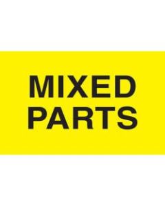 Preprinted Special Handling Labels, DL2521, "Mixed Parts", 5in x 3in, Bright Yellow, Roll Of 500