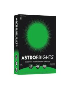 Astrobrights Color Card Stock, 8 1/2in x 11in, FSC Certified, 30% Recycled, 65 Lb, Gamma Green, Pack Of 250 Sheets
