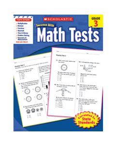 Scholastic Success With: Math Tests Workbook, Grade 3