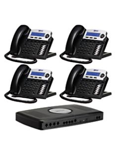 XBLUE Networks X16 Corded Telephone Bundle, Charcoal, Set of 4