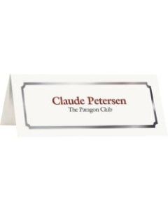 St. James Overtures Inkjet, Laser Printable Multipurpose Card - White, Silver - Recycled - 10% - 65 lb Basis Weight - 60 / Pack - Printable, Micro Perforated