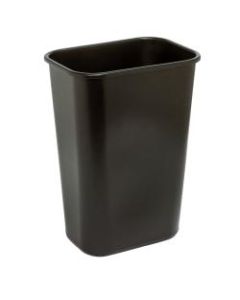 Highmark Rectangular Plastic Wastebasket, 10.25 Gallons, 20-1/2inH x 15-1/2inW x 11-1/2inD, Black