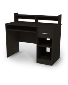 South Shore Axess Desk with Keyboard Tray, Pure Black