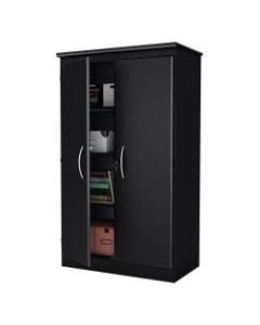 South Shore Morgan Storage Armoire, Pure Black