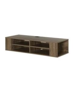 South Shore City Life Wall Mounted Media Console, Weathered Oak