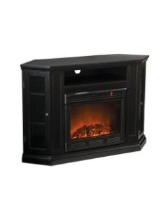 Southern Enterprises Claremont Electric Fireplace Media Console, 32 1/4inH x 48inW x 27inD, Black
