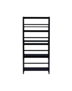 Linon Harvick 48inH 4-Shelf Bookcase, Black